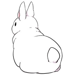 rabbit is looking over there