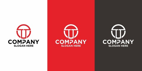 Initial letter tt logo vector design template