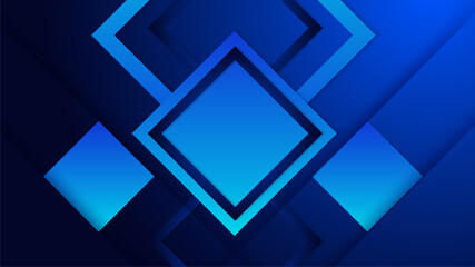 Memphis Geometric Blue Colorful abstract Design Background