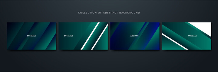 Fototapeta premium Minimalism gradient green Geometric Blue Colorful abstract Design Background