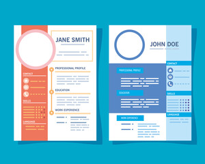 two curriculum vitae templates