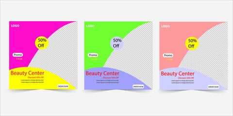 Cosmetics & Beauty - Flexible Facebook, Instagram & Pinterest Ad Banners