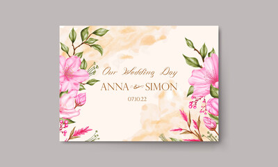 Lovely watercolor flower wedding banner template