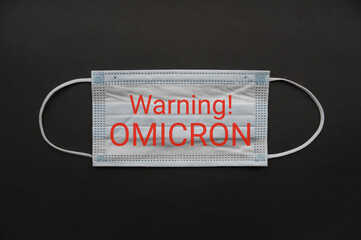 Medical mask isolated on background. Close-up of Coronavirus or COVID-19 protective face mask....