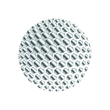 The golf ball illustrational realistic image