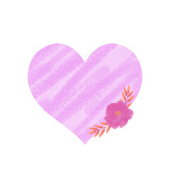 Heart shaped wreath, Flowers, Valentine's Day, wedding, postcard, invitation.