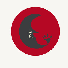   moon red icon graphic 