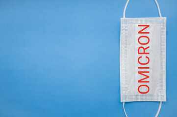 Medical mask isolated on background. Close-up of Coronavirus or COVID-19 protective face mask....