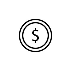 Dollars money coin icon