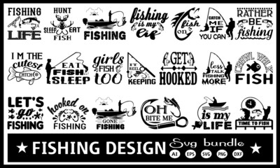 Fishing svg bundle