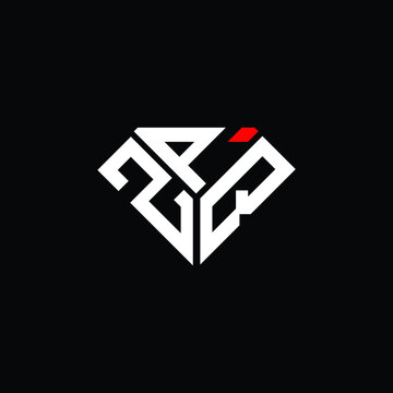ZPQ letter logo creative design. ZPQ unique design