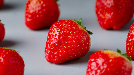 Ripe strawberries, close-up.