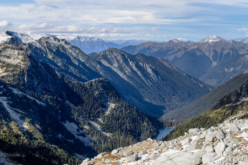 Fototapeta na wymiar Beautiful view from Rohr Mountain hike