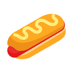 Street Food Hotdog Composition