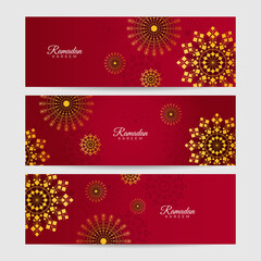 Luxury ramadan background with red arabesque pattern arabic islamic east style. Decorative design for print, poster, cover, brochure, flyer, banner.