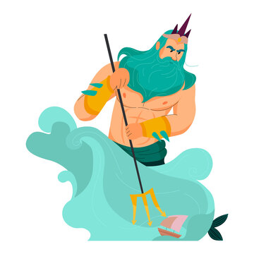 recommend clip art: Poseidon Cartoon Illustration