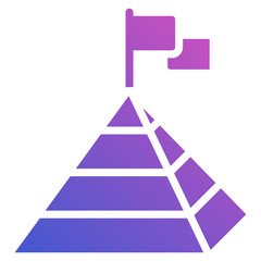 Achievment flat gradient icon