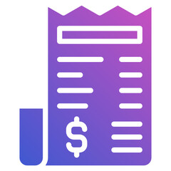 Invoice flat gradient icon
