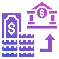 Save Money flat gradient icon