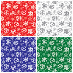 Seamless background with snowflakes. Winter holidays theme, a set of textures for Christmas and New Year.