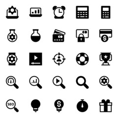 Glyph icons for seo and marketing.