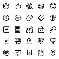 Outline icons for seo and marketing.