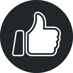 thumb up icon, like symbol vector 
