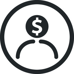 Broker line icon vector,  Trendy Broker symbol