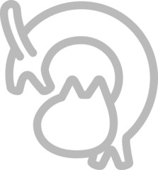 円を描く猫のアイコン