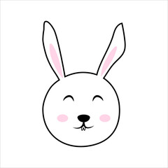 rabbit head animal icon
