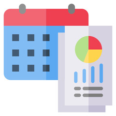 Annual Report flat icon