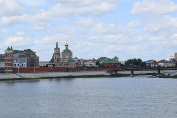 Obraz premium The embankment of the river. Building. Towers