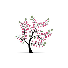 Redbud tree spring flower icon
