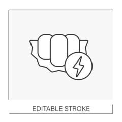  Dessert line icon. Durian tropical fruit for energy. Fetid smell with sweet flavour.Fruit concept. Isolated vector illustration. Editable stroke