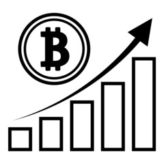 Bitcoin Flat Icon Isolated On White Background