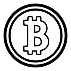 Bitcoin Flat Icon Isolated On White Background