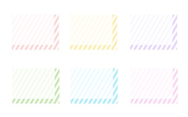 斜めストライプの飾り枠素材