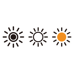 Sun set vector icon illustration sign