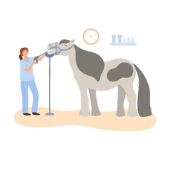 a vector image of horse dental care - 480159968