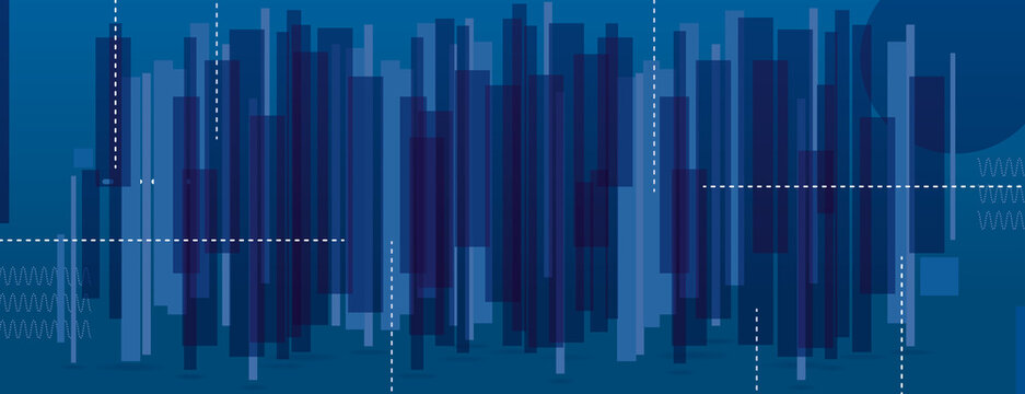 Copertina social, banner, astratto, business, forme geometriche, blu