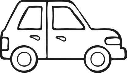 Taxi car delivery, delivery home icon drawn by hand vector