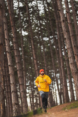 Fototapeta premium Active man running in the park