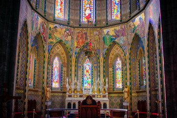 Fototapeta na wymiar Ancient Irish Catholic Church Interior, Kilkenny, Ireland