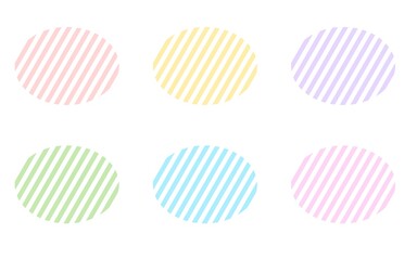 斜めストライプの飾り枠素材