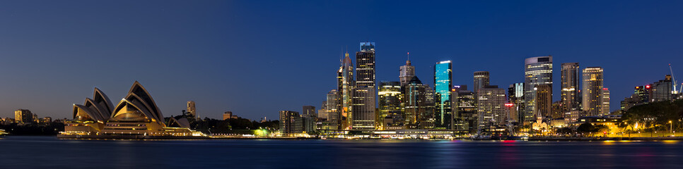 A panoramic photo of the Sydney City Skyline