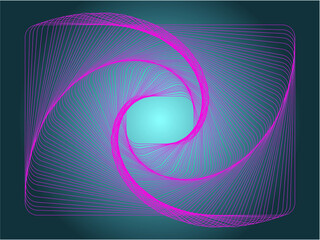 Grafika uzyskana w wyniku szeregu przekształceń prostokąta. © boguslavus