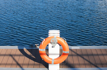 life buoy on the pier