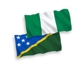 Flags of Solomon Islands and Nigeria on a white background