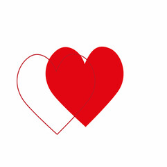 
the symbol of Valentine's day is an isolated heart on a white background