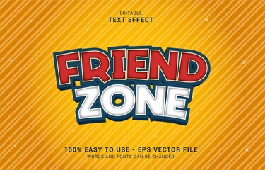 editable text effect, Friend Zone style